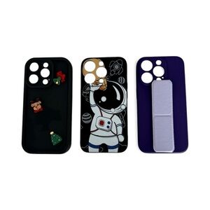 IPhone 14 Pro Phone Case Bundle – Holiday Case, Astronaut Case & Purple Case!